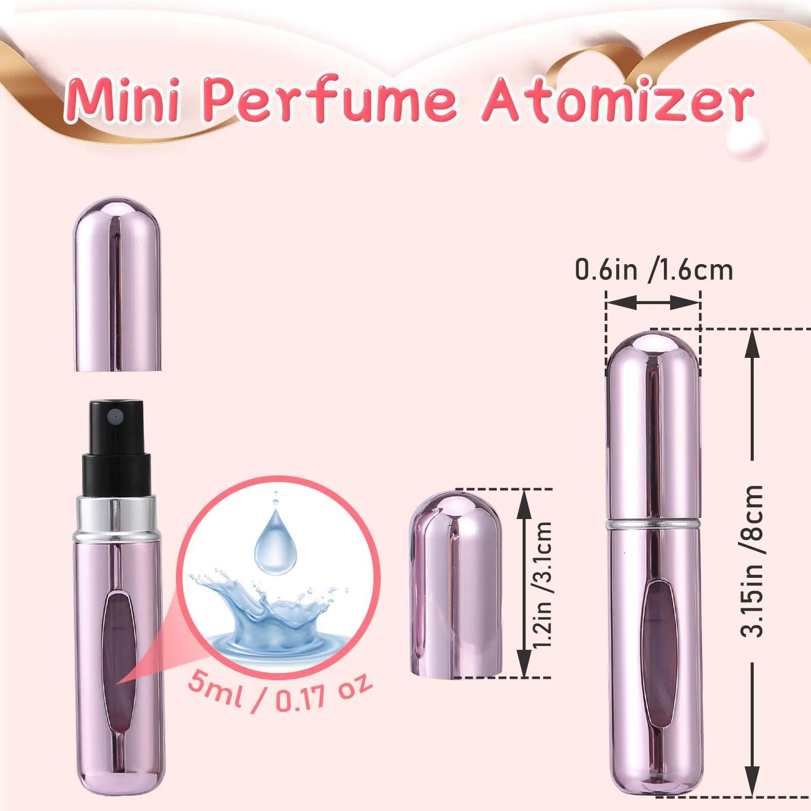 2 pcs Mini Perfume Travel Refillable Bottles-5ml Portable Atomizer Sprayer,Empty Pump Container for Traveling and Outgoing - Evallys.com # #