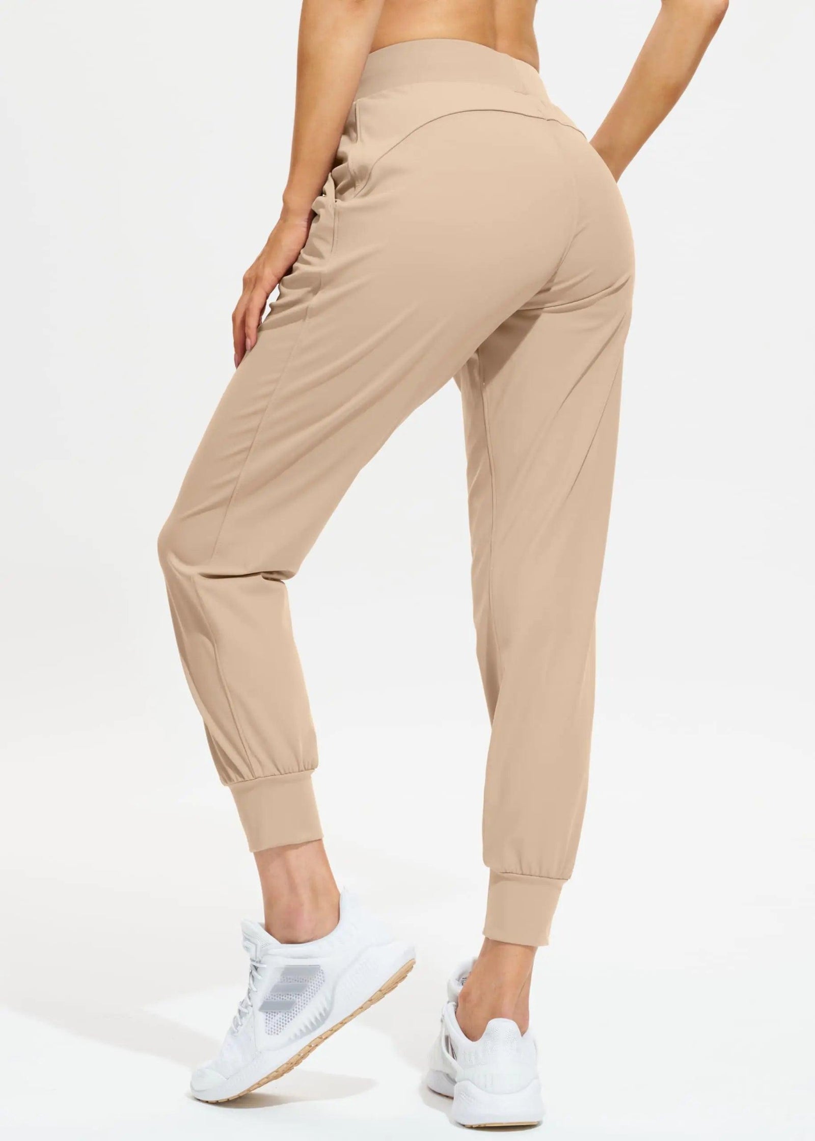 Libin Women's Joggers Pants Lightweight Running Sweatpants with Pockets Athletic Tapered Casual Pants for Workout,Lounge Light Khaki XX-Large - Evallys.com # #