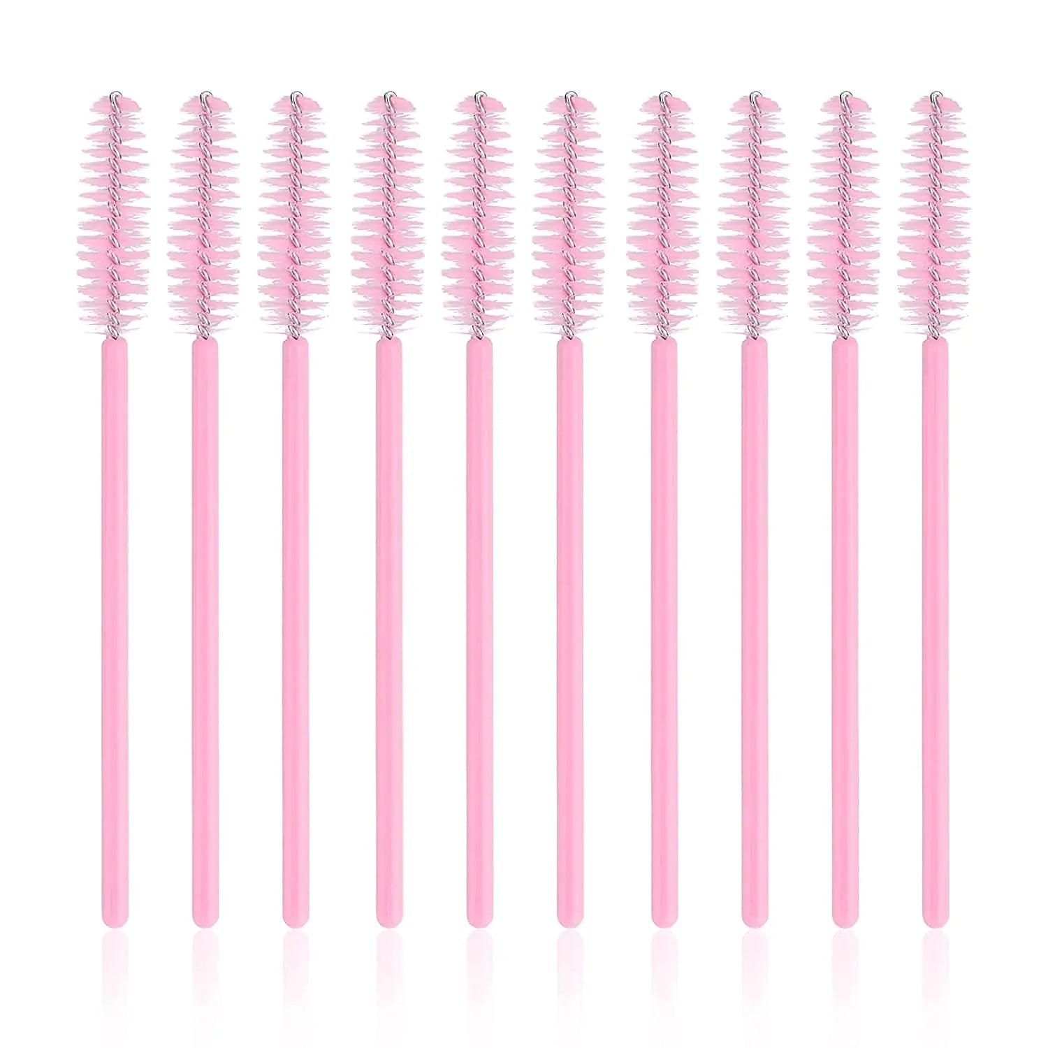 G2PLUS 300PCS Eyelash Brush, Disposable Eyelash Mascara Brushes Wands Applicator Tools Makeup Brush Kits, Eyelash Spoolies Eyelashes Brush for Eyelash Extensions and Eyebrow Brush (Pink) 300Pcs Pink - Evallys.com # #