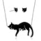 Cat Necklace and Earrings Set - Evallys.com