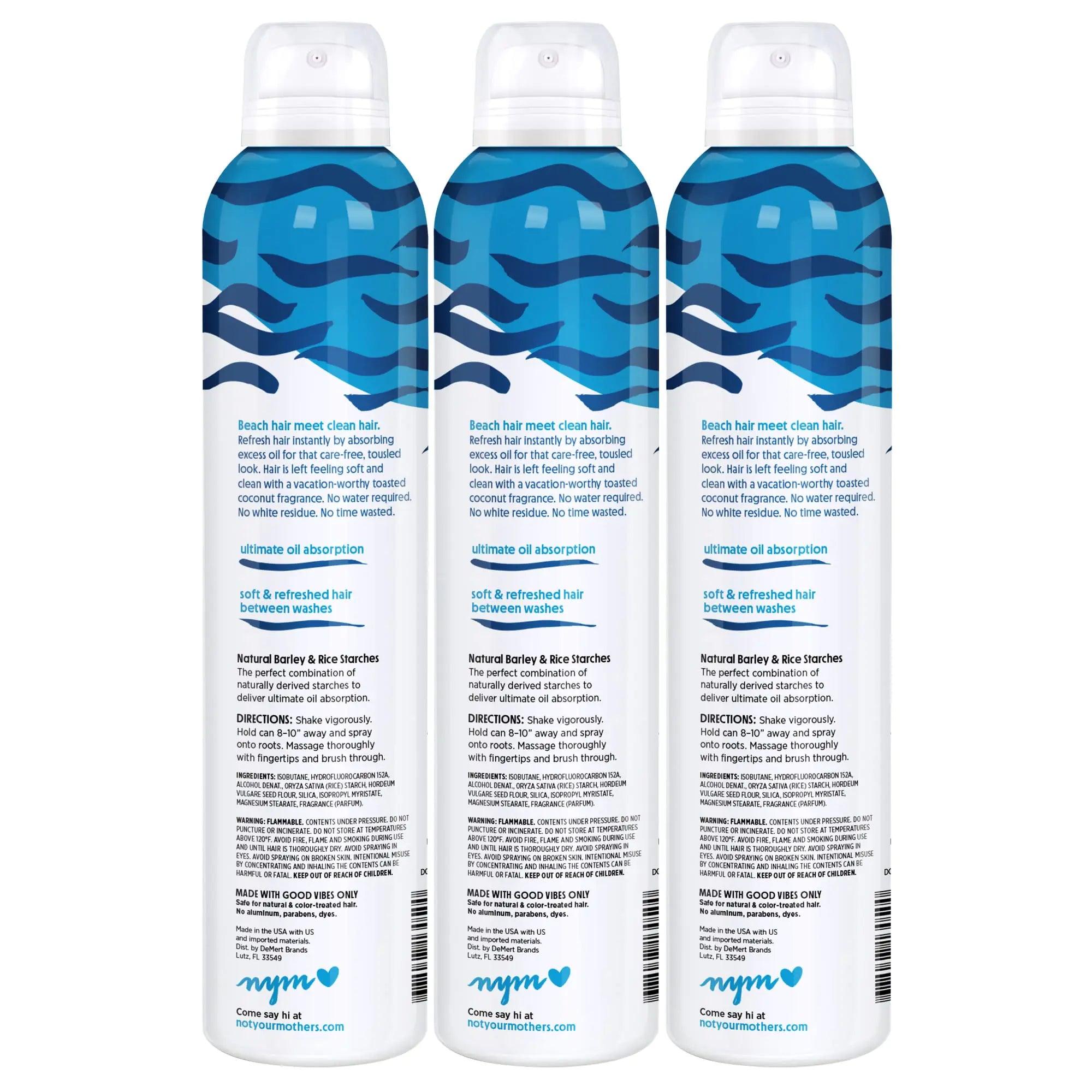 Not Your Mother's Beach Babe Dry Shampoo (3-Pack) - 7 oz Dry Shampoo - Instantly Absorbs Oil - Hair Essentials for Back to School 7 Ounce (Pack of 3) - Evallys.com # #