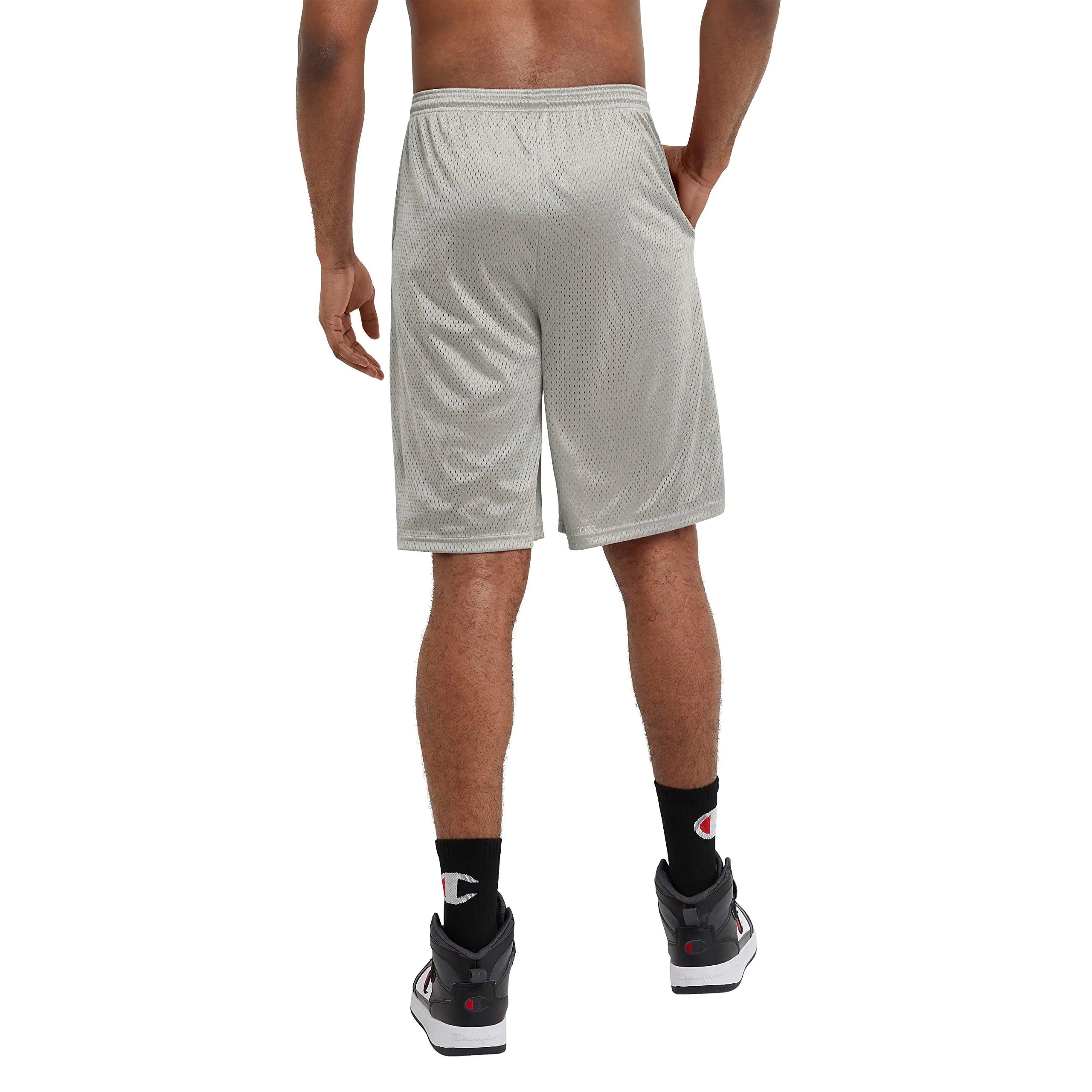 Champion Men's Shorts, Men's Mesh Gym Shorts, Lightweight Athletic Shorts (Reg. Or Big & Tall) Standard X-Large Athletic Gray C Patch Logo - Evallys.com # #