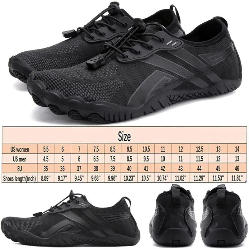 Water Shoes Men,Mens Water Shoes,Water Shoes Women,Barefoot Shoes,Quick Dry Aqua Swim Shoes,Slip-on Soft Beach Shoes,Quick Dry Water Shoes,Aqua Sports Outdoor Shoes for Pool Beach Surf Walk Water Yoga 6 Women/5 Men Black-3 - Evallys.com # #