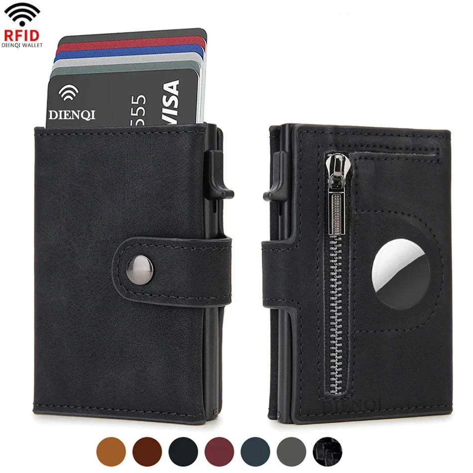 RFID Carbon Fiber Wallet

AirTag Wallet for Men

Minimalist Wallet for AirTag

Slim Card Holder Wallet

Anti-Theft Wallet with AirTag Slot

PU Leather RFID Wallet