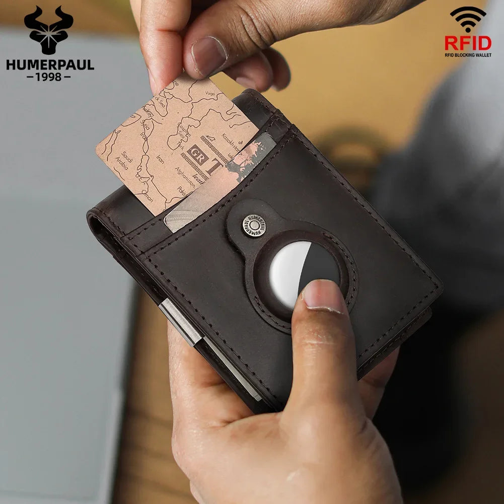 RFID Cowhide Leather Wallet

AirTag Wallet for Men

Slim Wallet with Money Clip

Genuine Leather Card Holder

RFID Blocking Wallet 2025

Smart Wallet for Men & Women
