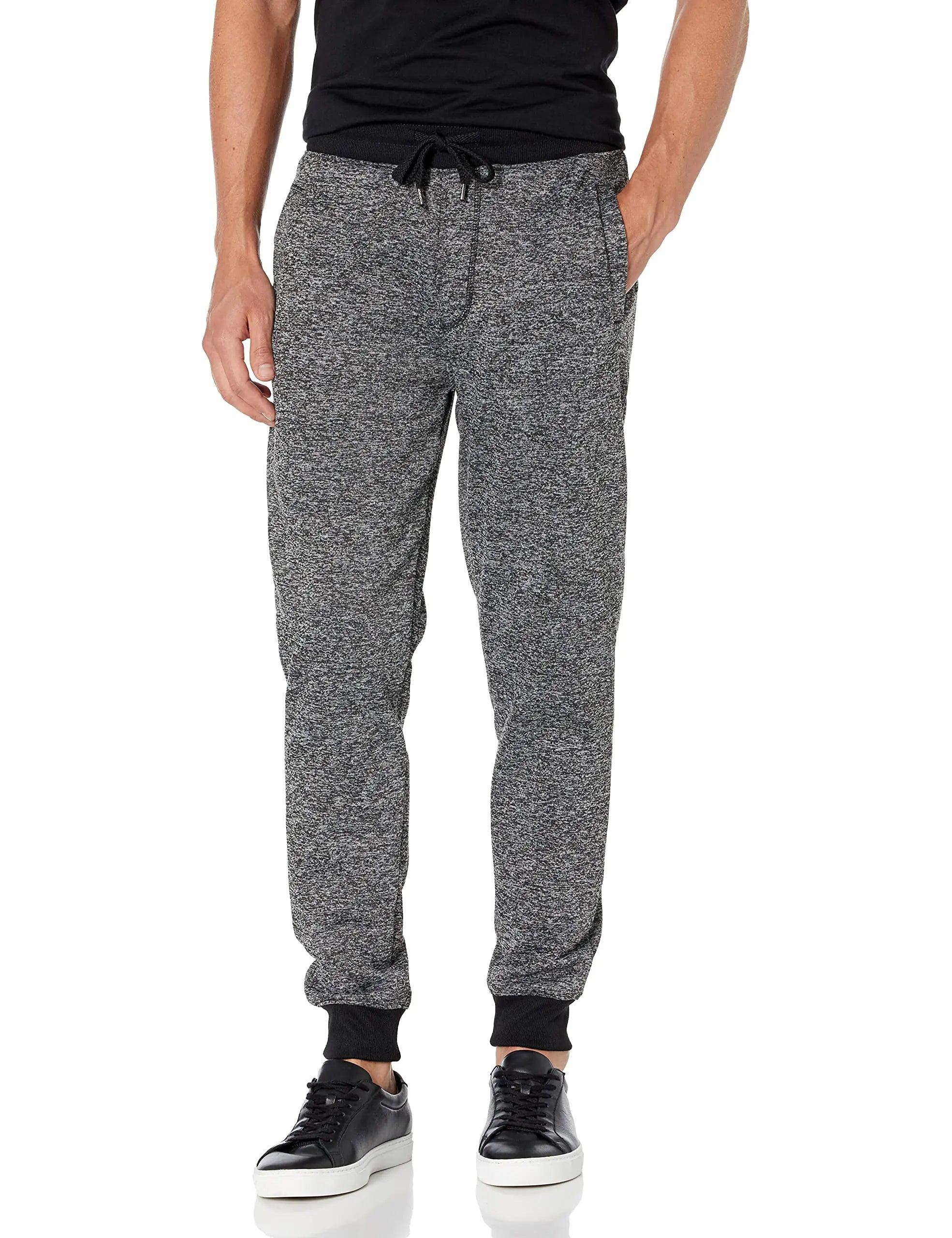 Southpole Men's Marled Fleece Sweatpants - Regular and Big & Tall Sizes 3X-Large Marled Black Aloit - Evallys.com # #