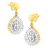 10K Yellow Gold 1/4 Cttw Round and Baguette-Cut Diamond Cluster Drop and Dangle Stud Earrings (I-J Color, I2-I3 Clarity) - Evallys.com # #