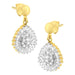 10K Yellow Gold 1/4 Cttw Round and Baguette-Cut Diamond Cluster Drop and Dangle Stud Earrings (I-J Color, I2-I3 Clarity) - Evallys.com # #