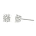 10K Gold Lab Created Round Brilliant Cut Diamond Classic 4-Prong Solitaire Stud Earrings - Evallys.com # #