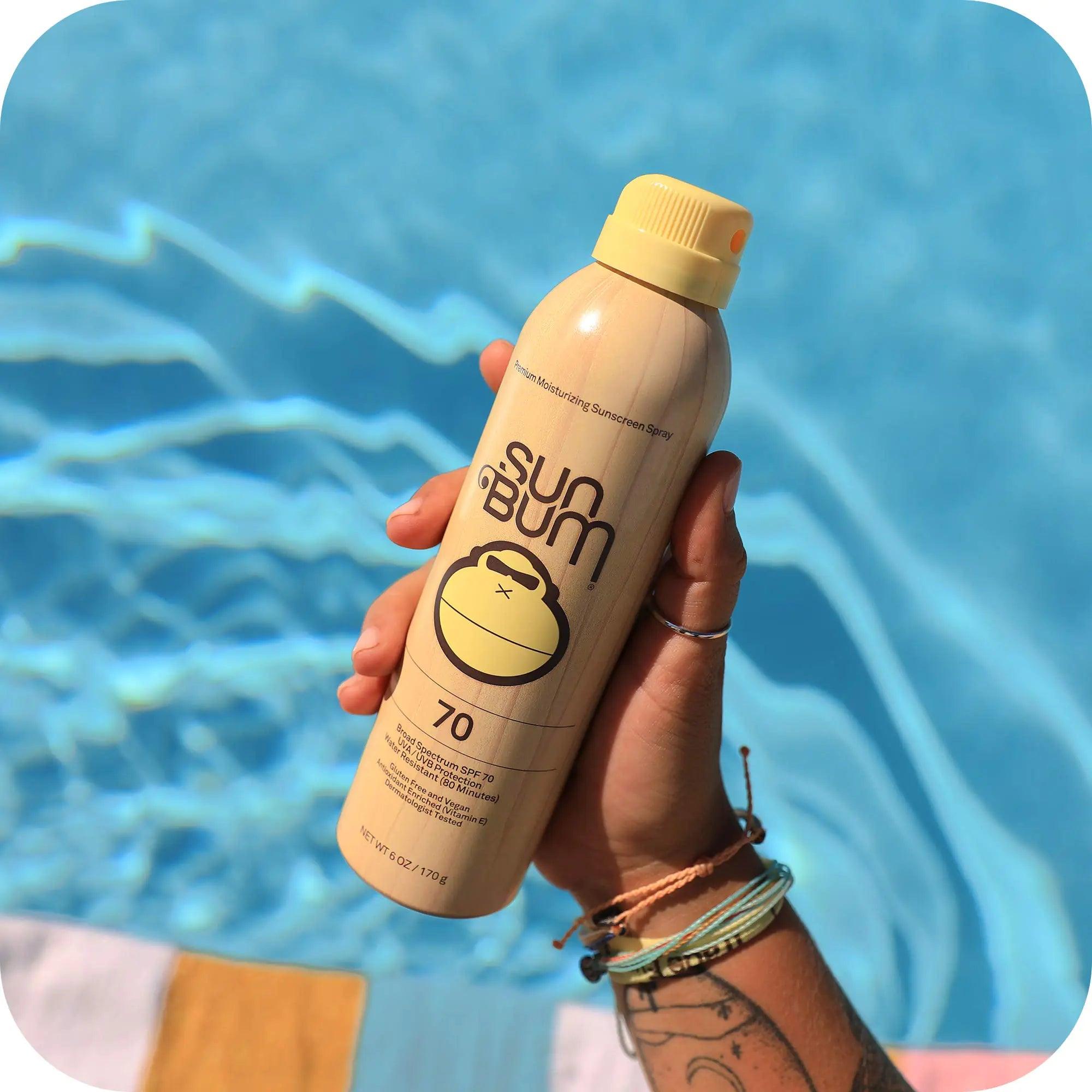 Sun Bum Sun Bum Original Spf 70 Sunscreen Spray Vegan and Reef Friendly (octinoxate & Oxybenzone Free) Broad Spectrum Moisturizing Uva/uvb Sunscreen With Vitamin E 2 Pack 6 Fl Oz (Pack of 2) - Evallys.com # #