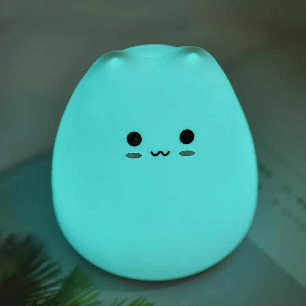 Colorful Cat LED Silicone Night Light - Evallys.com # #