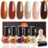 modelones Nail Polish Set, Fall Winter 6 Colors Nail Polish Kit Gold Glitter Brown Quick Dry Nail Polish Manicure DIY Nail Art Salon Home Gift For Women A3 A-Fall Queen - Evallys.com # #