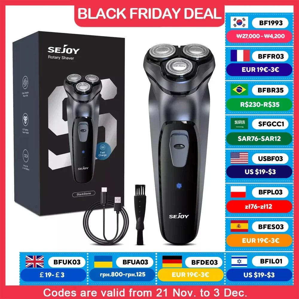 Rechargeable Electric Shaver for Men