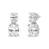 14K White Gold 1.0 Cttw Oval Lab Grown Diamond 2 Stone Drop and Dangle Stud Earrings (G-H Color, VS2-SI1 Clarity) - Evallys.com # #