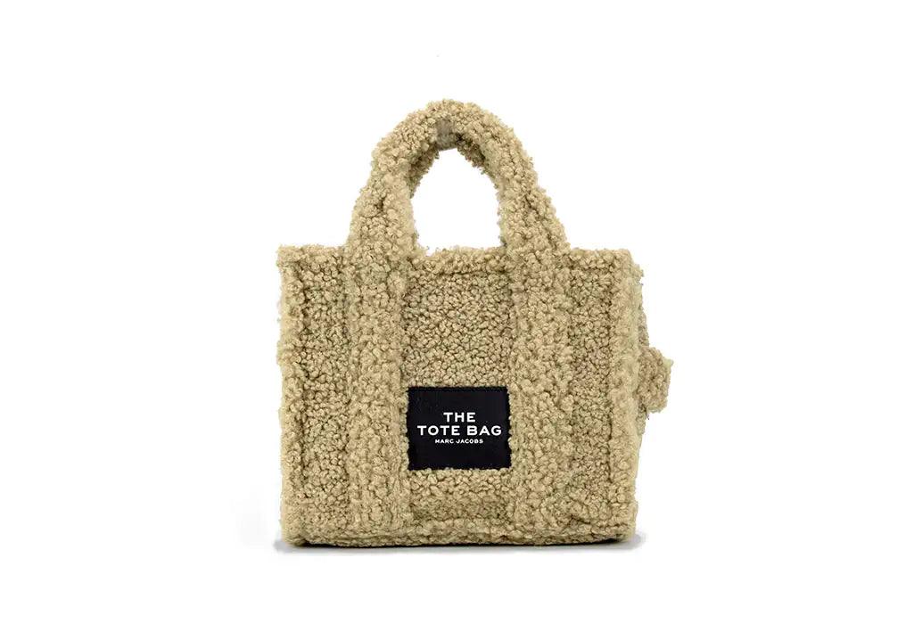 Marc Jacobs The Teddy Mini Beige Sherpa Tote Bag - Evallys.com # #