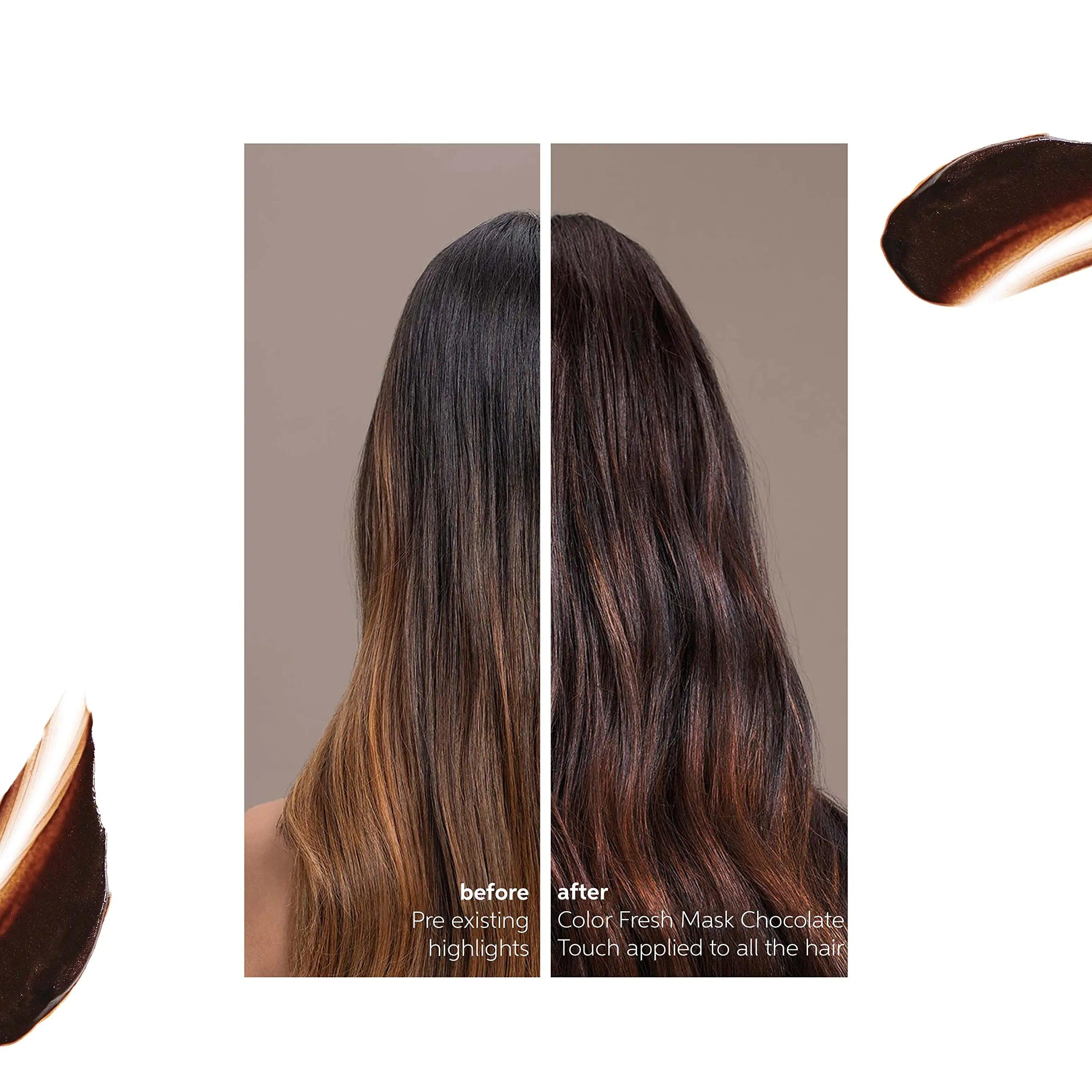 Wella Professionals Color Fresh Mask, Natural Shade, Damage Free, Color-Depositing Hair Mask With Avocado Oil, Silicone Free, 5 oz. Chocolate Touch - Evallys.com # #