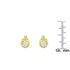 10K Gold 1/4 Cttw Round Brilliant-Cut Near Colorless Diamond Bezel-Set Stud Earrings (H-I Color, I1-I2 Clarity) - Evallys.com # #