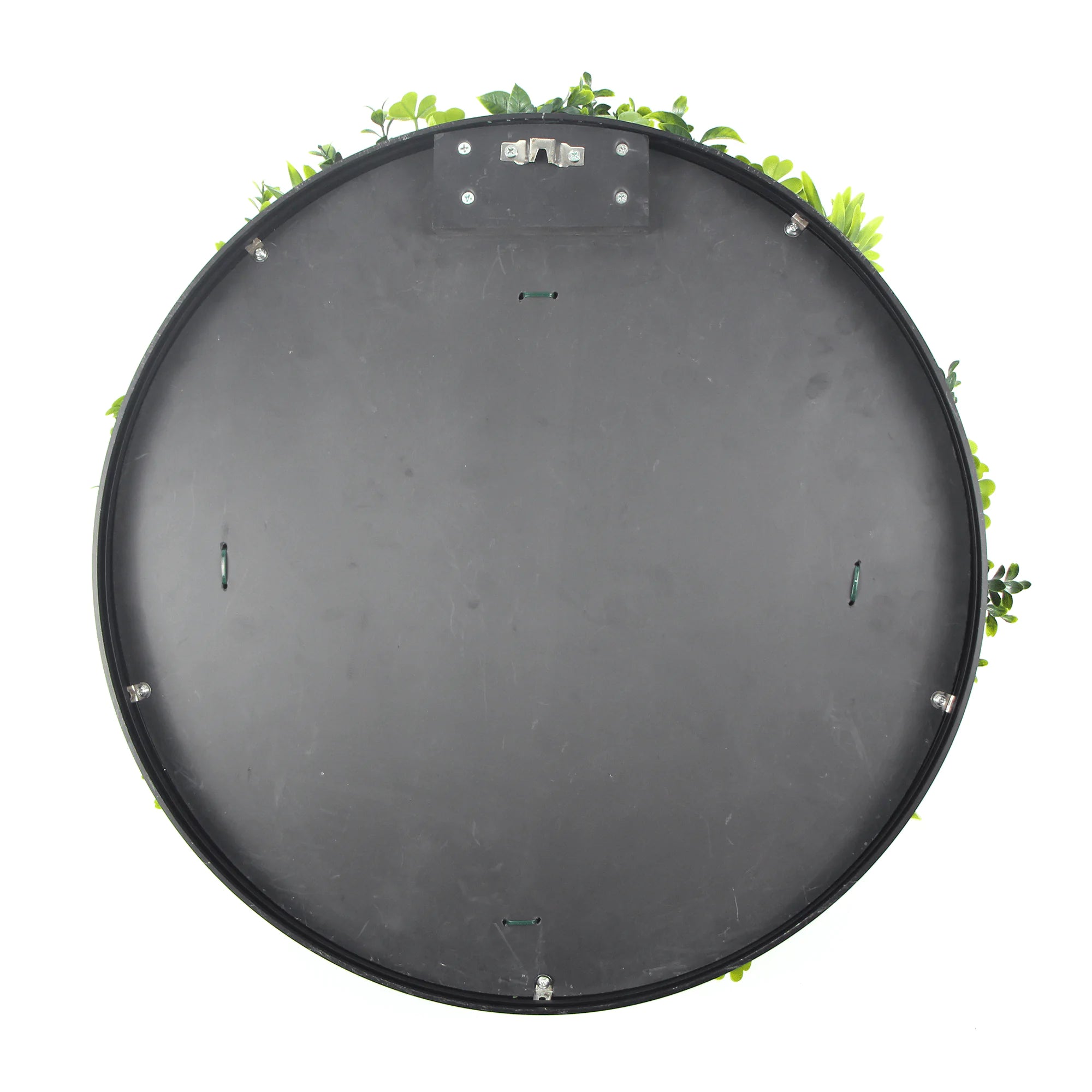 Artificial Green Wall Disc 30" Black Frame UV Resistant - Evallys.com # #