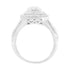 .925 Sterling Silver 1 cttw Baguette and Round-Cut Diamond Halo and Lariat Cocktail Floral Ring (H-I Color, I2-I3 Clarity) - Evallys.com # #