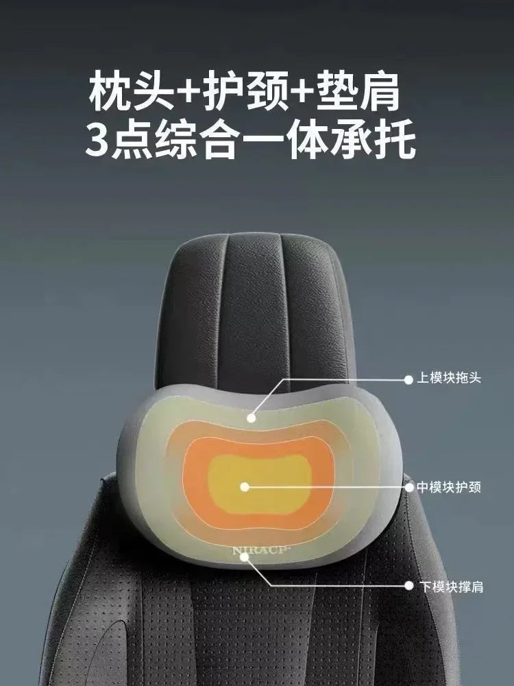 Car Headrest/Lumbar Support Car Neck Pillow Waist Cushion Driver Seat Backrest Car Cushion Driving Lumbar Support Waist Support - Evallys.com