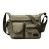 Men’s Canvas Messenger Bag – Multi-Pocket Travel Shoulder Satchel - Evallys.com