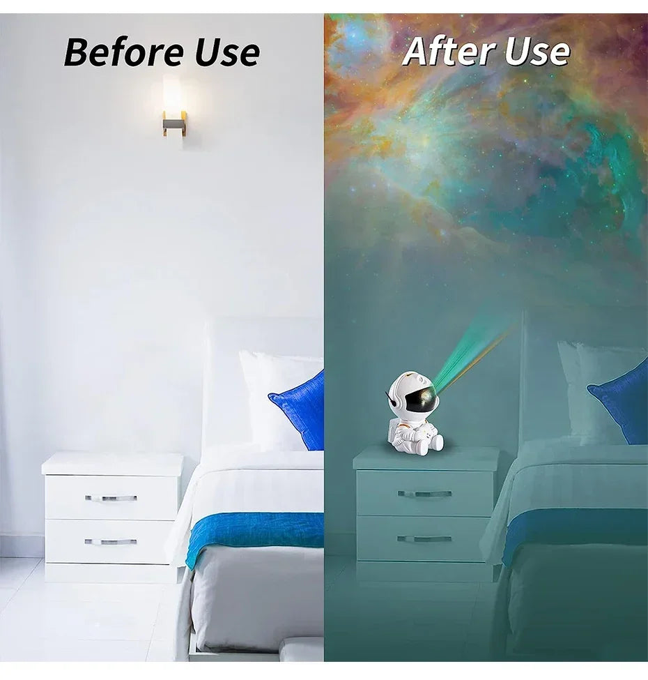 Star Projector Galaxy Night Light Astronaut Space Projector Starry Nebula Ceiling LED Lamp for Bedroom Home Decorative kids gift - Evallys.com