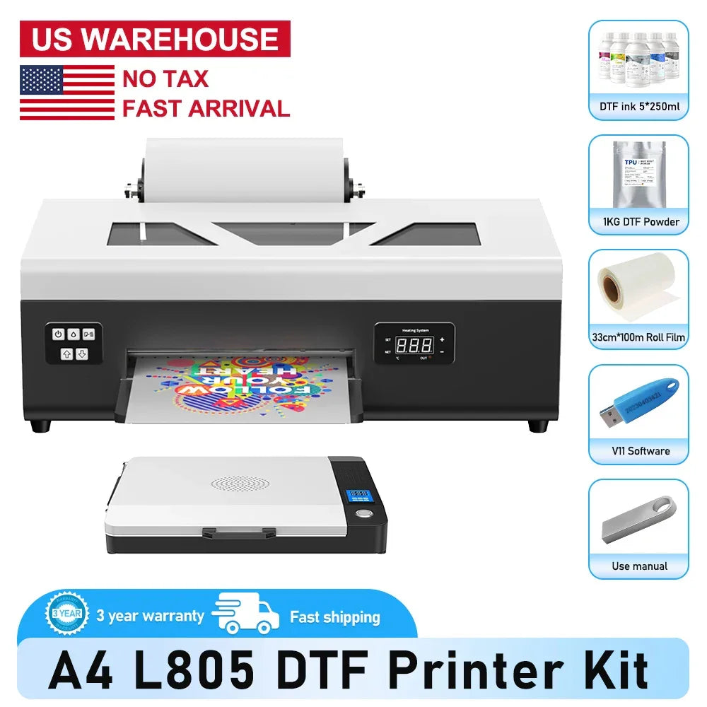 A3 UV DTF Printer/A3 XP600 DTF Printer/A4 L805 DTF Printer Printing Machine For T-shirt For Metal Wooden Direct Transfer Printer - Evallys.com