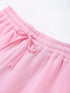 TRAF 2024 Spring Female Casual Hoodies Zipper Coats+Elastic Waist Baggy Pants 2 Pieces Set Elegant Loose Solid Pink Grey Pants - Evallys.com