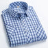 High Quality Men's Plaid Short Sleeve Shirts Business Casual Striped Turn-Down Collar Summer Man Shirt - Evallys.com