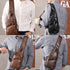 Men’s PU Leather Chest Bag – USB Charging Travel Crossbody Messenger - Evallys.com