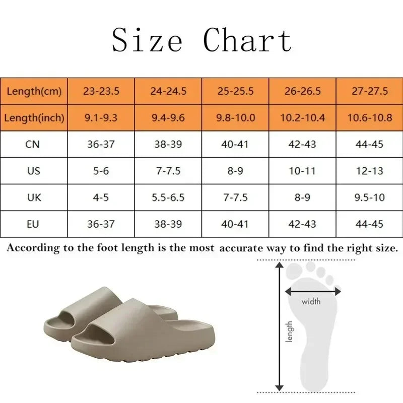 Men’s Cloud Slides – Thick Sole EVA Sandals for Summer Beach & Home - Evallys.com