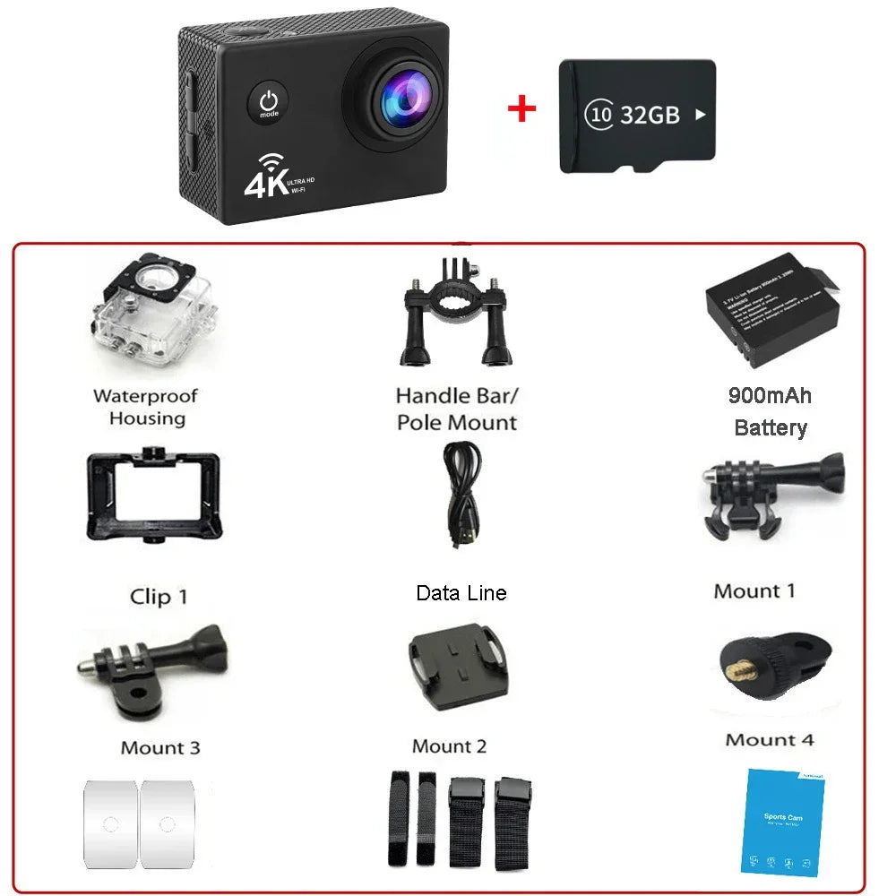 4K Action Camera A1 Ultra HD WiFi 12MP 2