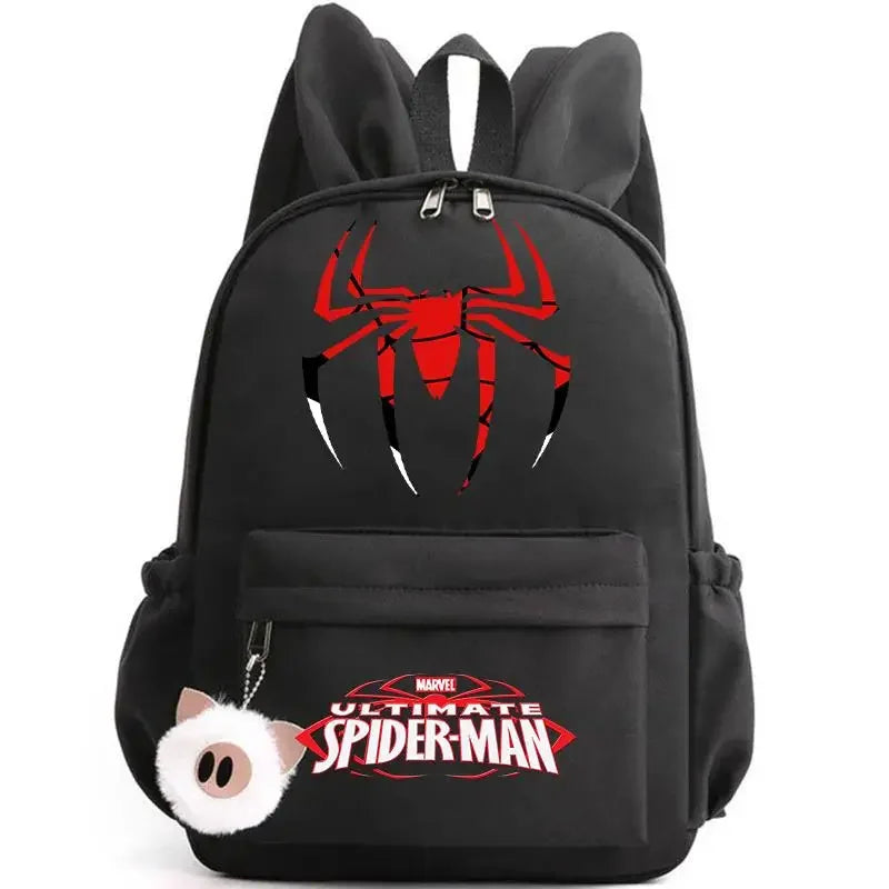 Spider Man Backpack for Girls Boys Teenager Children Rucksack Casual School Bags Travel Rabbit Ears Backpacks Mochila Travel Bag - Evallys.com