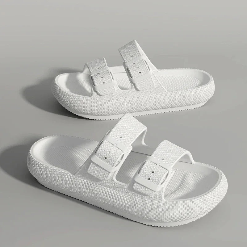 2025 Men’s Thick Sole Slippers – Non-Slip Shower & Indoor Sandals - Evallys.com
