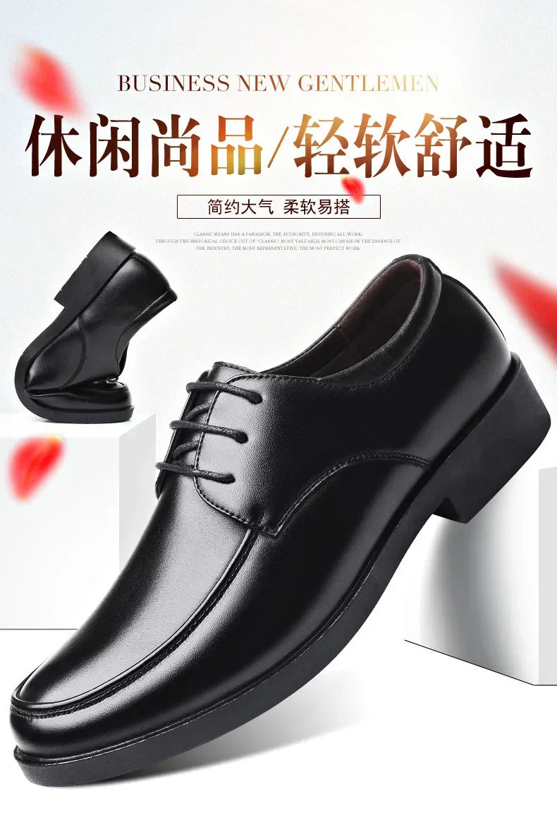 Mens Dress Shoes Men's Formal Original Leather Italian Skin Shoes for Men Elegant Casual Business Luxury Social Male Shoe - Evallys.com