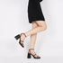 GIGIFOX Shiny Crystals Women Sandals Platform Chunky High Heel Ankle Strap Buckle Strap Shoes Sexy Elegant Dress Party Sandals - Evallys.com