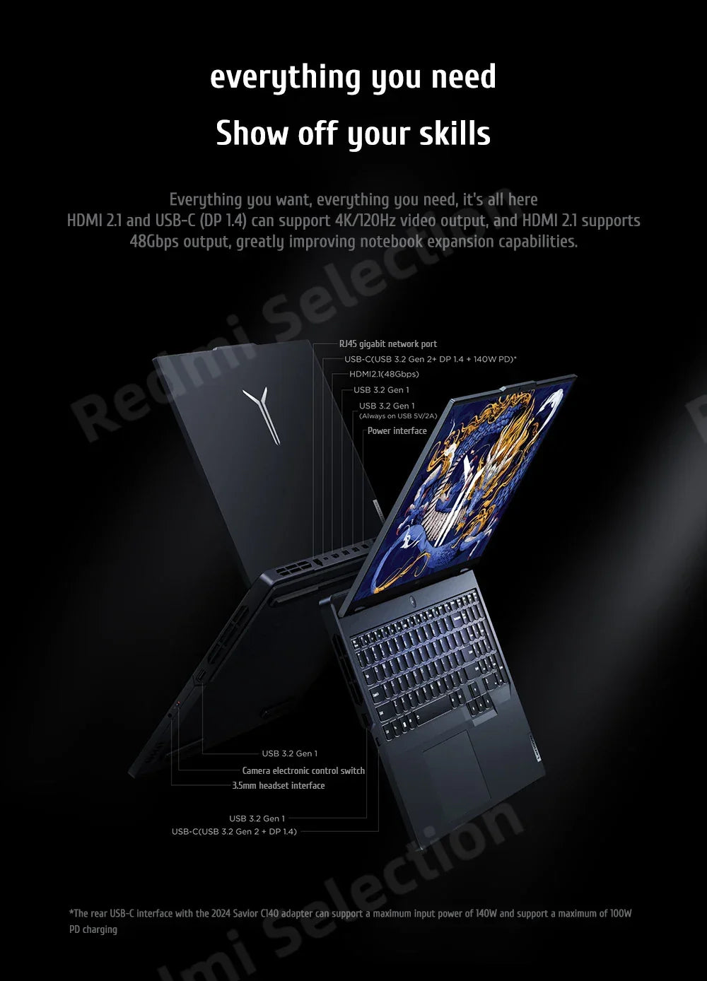 Lenovo Legion Y9000P 2024 E-sports Gaming Laptop Intel Core i9-14900HX RTX 4060/RTX 4090 16 inch 2.5K 240Hz Game Notebook PC - Evallys.com