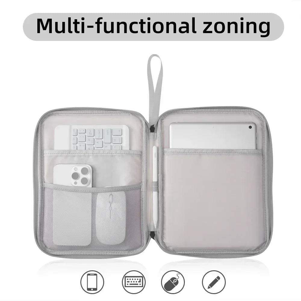 Tablet Sleeve Bag for iPad Pro 12.9 11 inch iPad 10th Air 5 4 3 10.9 10.2 inch 9th 8th 7th Generation Waterproof Zipper Pouch - Evallys.com