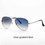 Top Quality Real Glass Lenses Men Women Sunglasses Brand Fashion Pilot Metal Frame Classic Style Outdoor UV400 Sun Glasses - Evallys.com