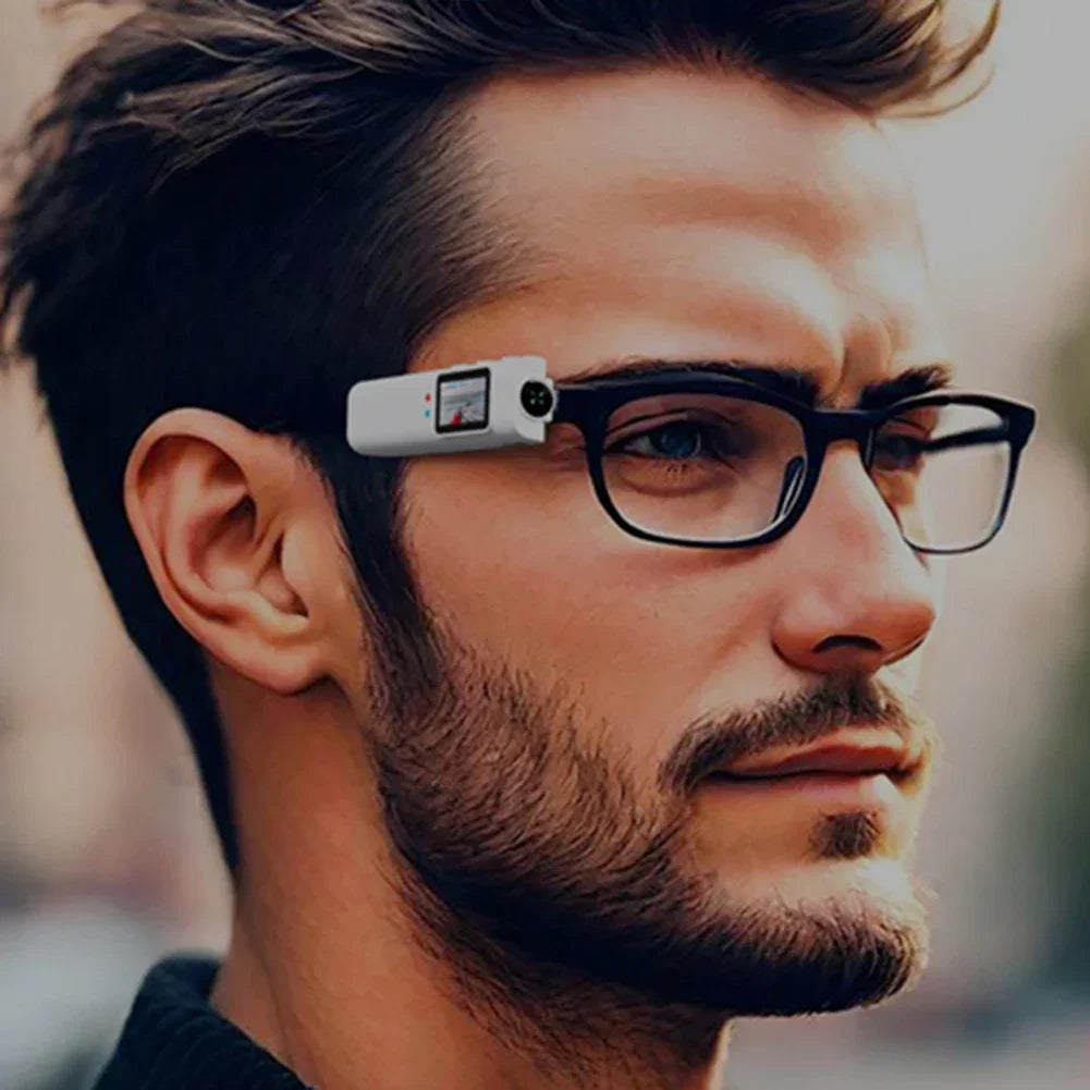 2.7K HD Glasses Camera WiFi Mini Digital Camera 0.96inch IPS Screen Motorcycle Action Cam Eyeglasses Camera for Driving Hiking - Evallys.com