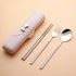 3-in-1 Stainless Steel Tableware Set - Travel-Ready Spoon/Fork/Chopsticks 3-Piece, Outdoor/Campus Essentials ✔Anti-Rust