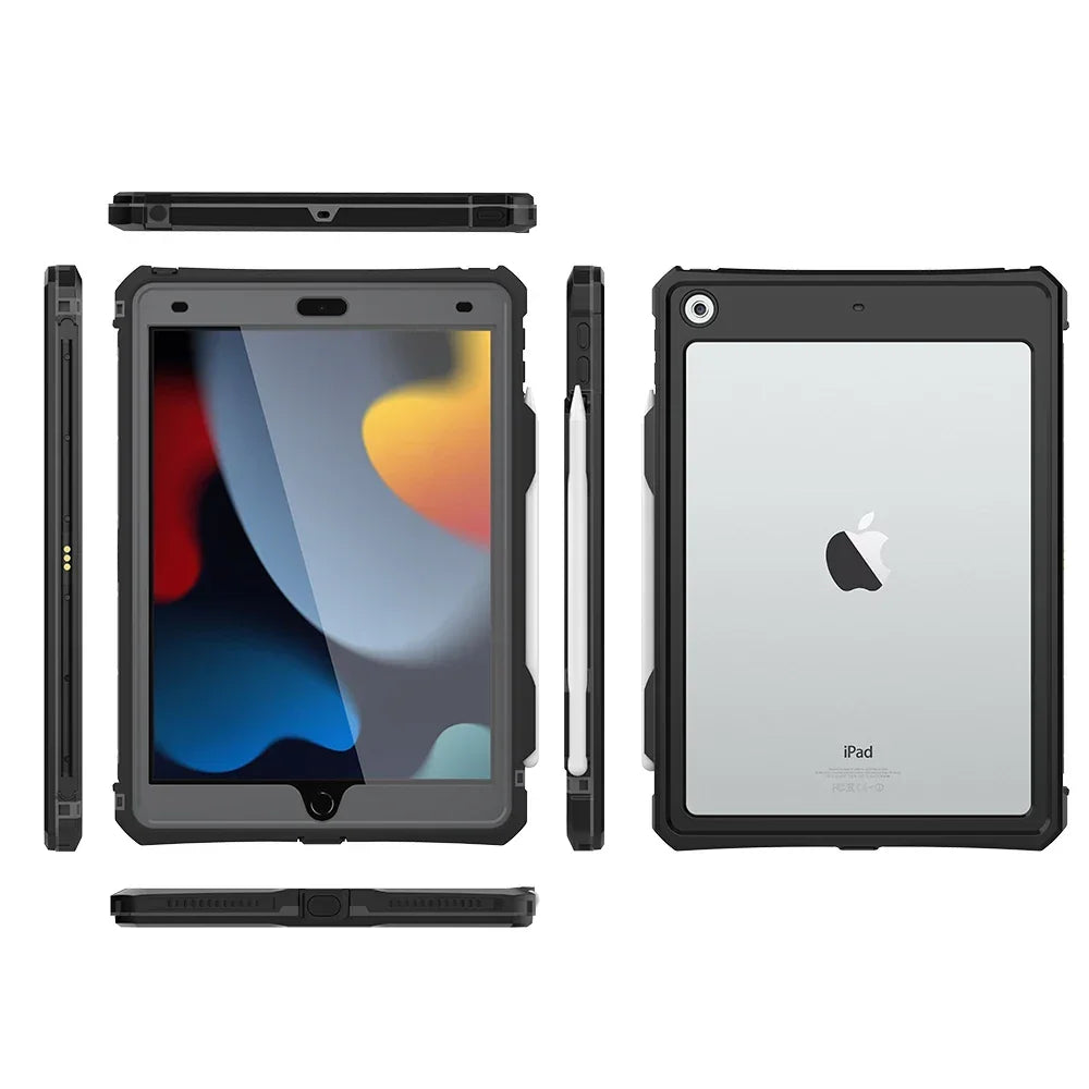 IP68 Waterproof Case Cover for Apple iPad 7 8 9 10.2