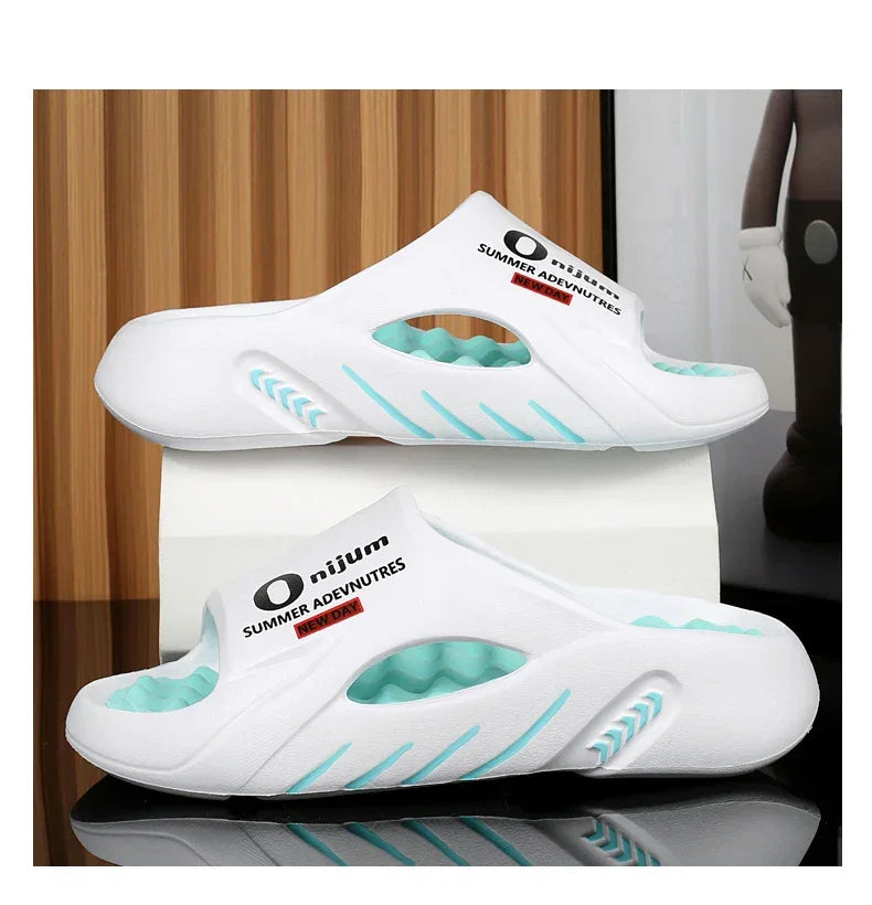 2024 Men’s Massage Slippers – Comfortable EVA Slides for Indoor & Outdoor - Evallys.com