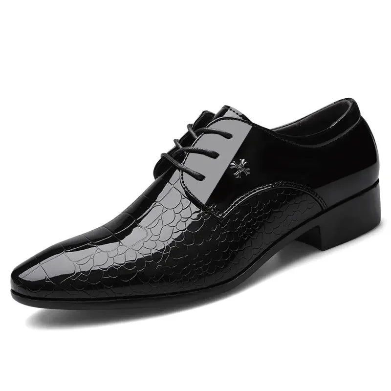Luxury Men’s Patent Leather Business Shoes – Formal Wedding Oxfords - Evallys.com