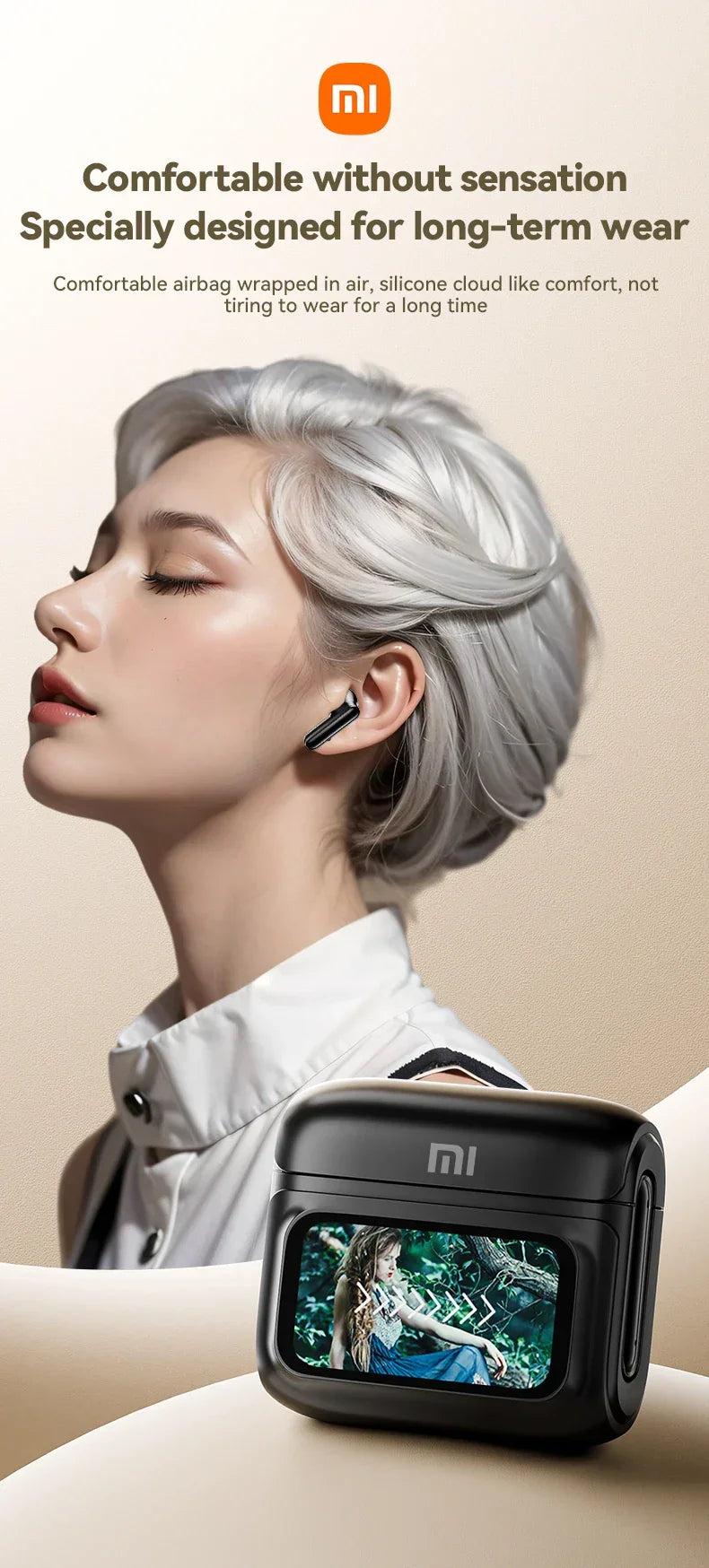 Xiaomi ANC Wireless Earbuds Bluetooth Earphone Touch Screen airpods Control Active Noise Reduction In Ear Headphone Bulit in Mic - Evallys.com