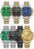 OLEVS Men's Watches Top Brand Luxury Watch for Men Original Waterproof Stainless Steel Chronograph Moon Phase Date Rota Dial - Evallys.com