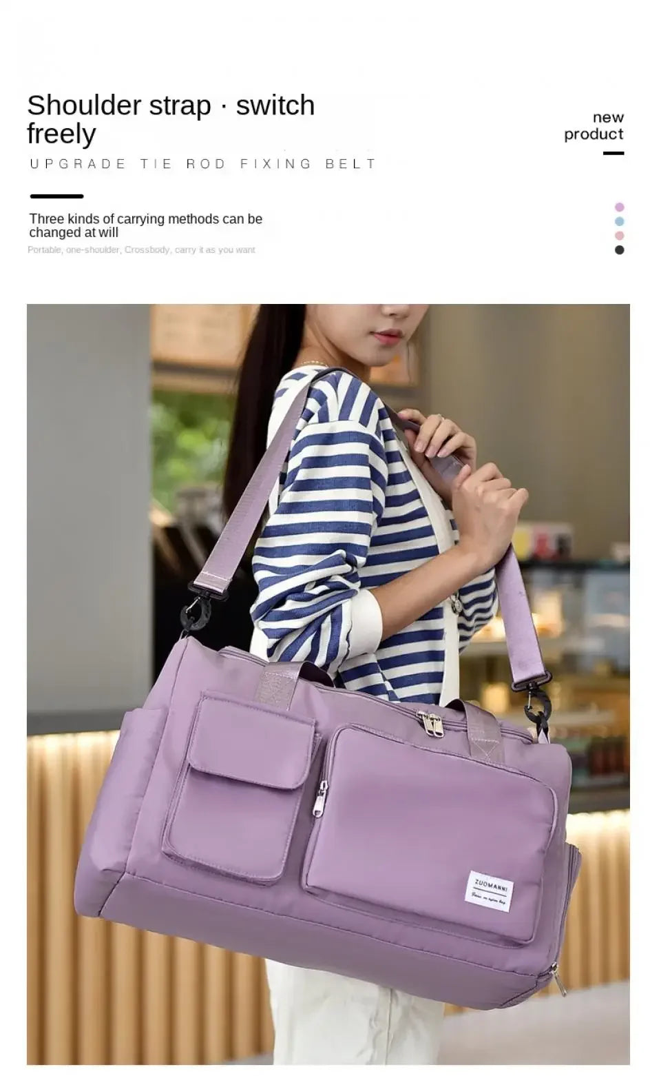 UNIXINU Carry On Travel Bag Large Capacity Weekender Overnight Duffle Bags with Shoe Compartment Sports Fitness Bags for Women - Evallys.com