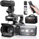 UHD 4k Video Camera Camcorder with 18X Digital Zoom,64MP Digital Camera Recorder,4.0-inch Rotating Touchscreen,64GB SD Card,Micr - Evallys.com