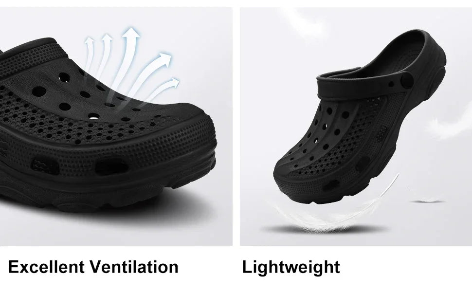 Comwarm Men’s Clogs – Breathable Non-Slip Garden & Beach Sandals - Evallys.com