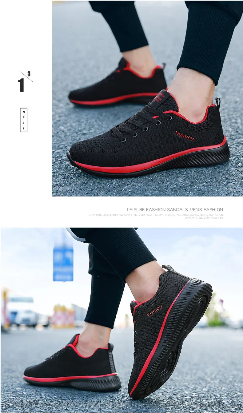 SNORW Men’s Running Shoes – Lightweight Breathable Walking Sneakers - Evallys.com